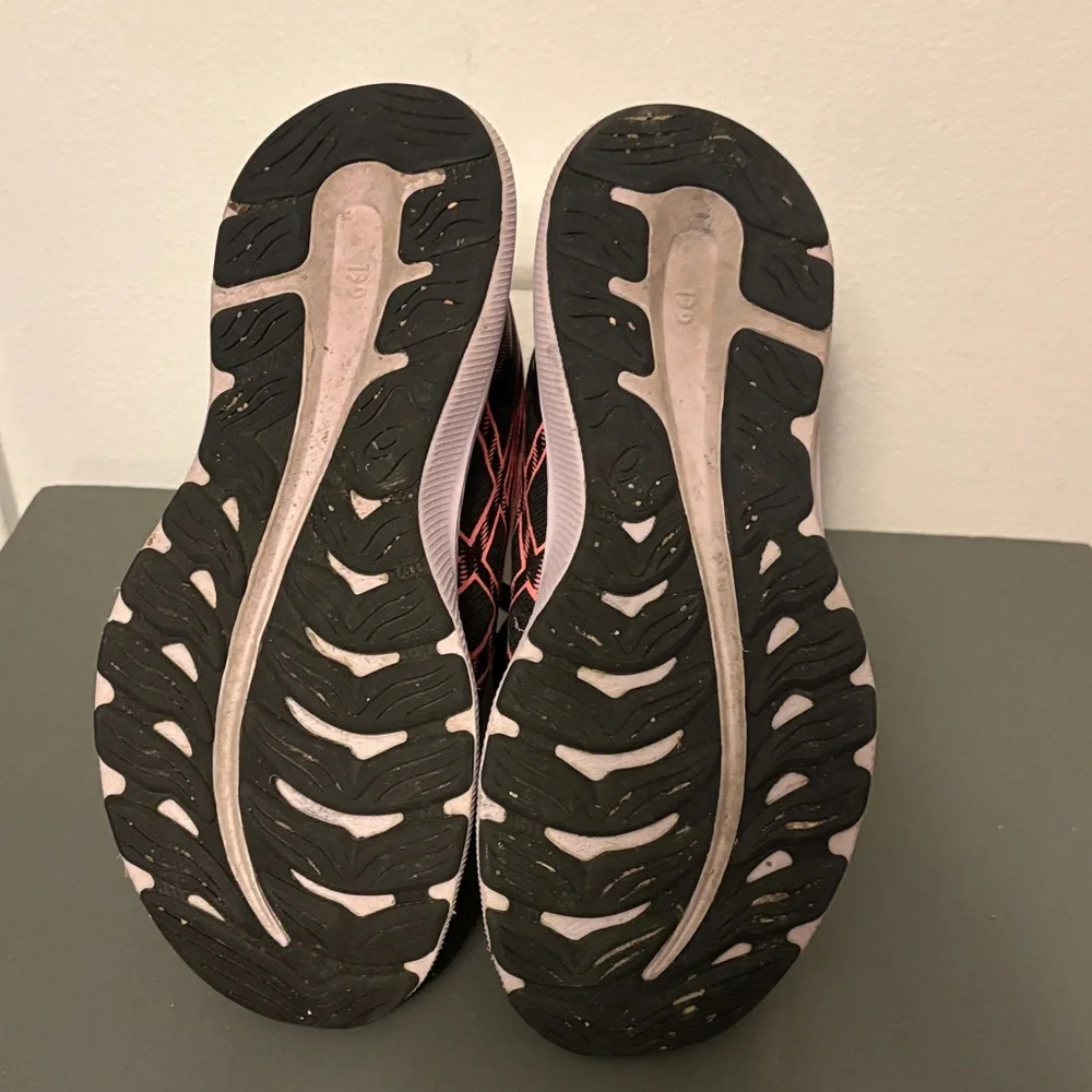 ASICS Women's Black and Pink Sneakers - Picture 3 of 6